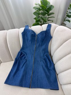 Robe Jeans À fermeture